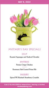 Mother's Day Specials at Smokeys